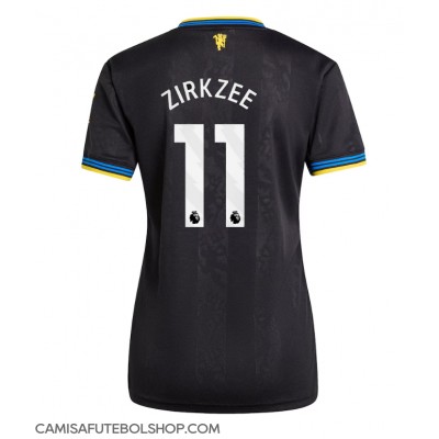 Camisa de time de futebol Manchester United Joshua Zirkzee #11 Replicas 3º Equipamento Feminina 2025-26 Manga Curta Camisa de time de futebol Manchester United Joshua Zirkzee #11 Replicas 3º Equipamento Feminina 2025-26 Manga Curta